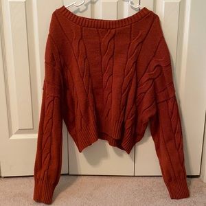 Rust cropped winter Sweater